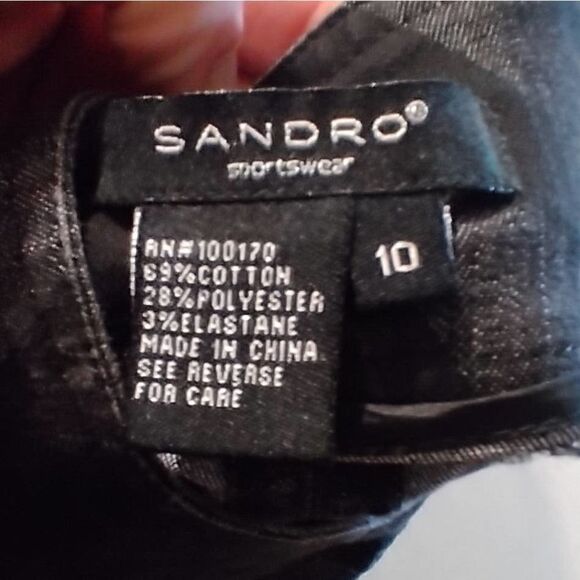 SANDRO COTTON BLEND ZEBRA PRINT PLEATED MIDI SKIRT SIZE 10 - Picture 2 of 5